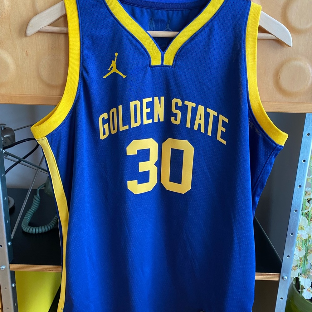 NBA Golden State Blue & Yellow Basketball Jersey - #30